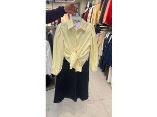 Yellow Button-Up Top