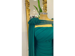 Elegant Teal Evening Dress