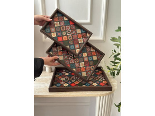 طقم صواني 3 قطع