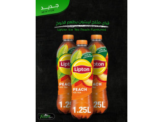 شاي ليبتون مثلج بنكهة الخوخ