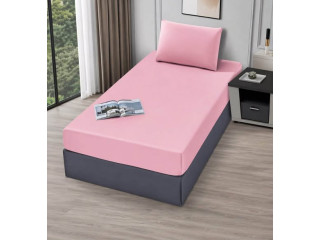 Single Bed with Pink Mattress