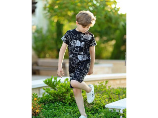 Kids Graphic T-Shirt and Shorts Set