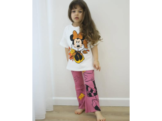 بجامة قطن بناتي ديزني صيفية
