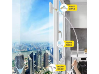 ممسحة الشبابيك عملية بمقبض ستانلس طويل