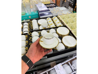 طقم فناجين 24 قطعة مذهب