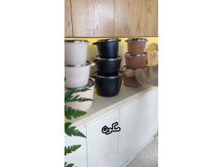 طقم الطناجر الأنيق للمطبخ العصري