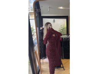 Elegant Burgundy Dress