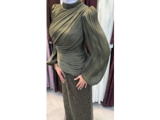 Elegant Olive Green Top