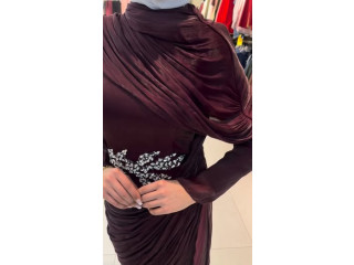 Elegant Burgundy Dress