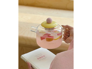 Glass Teapot with Fruits