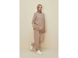 طقم الفينا قطعتين مع تفاصيل جلد