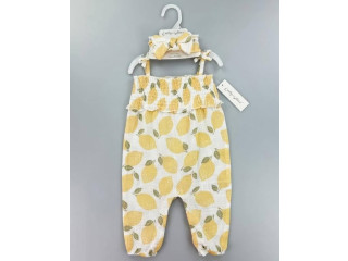 Lemon Print Baby Outfit