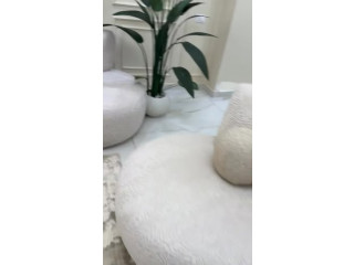 Stylish White Lounge Chairs