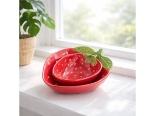 Strawberry Design Serving Bowls